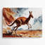 Faune, art mural brun en kangourou rouge-1306915288