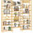 Bamboo Three Width Shallow Bookshelf And Bookshelf