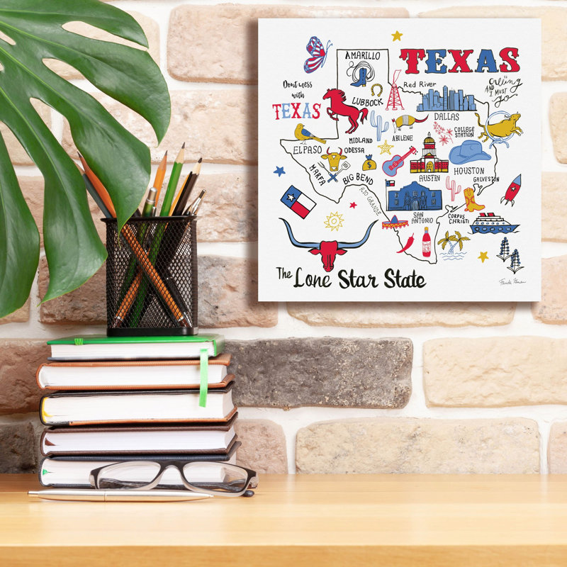  «Texas» par Farida Zaman, art mural sur toile, 12 po x 12 po, H 12 po x l 12 po