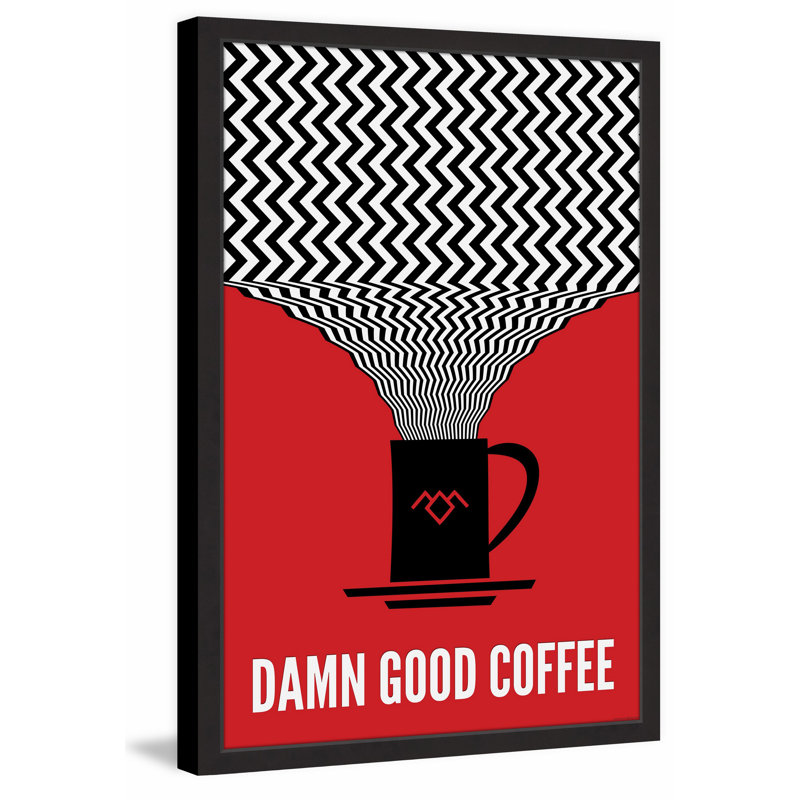 «Damn Good Coffee» par Dean Sauls - impression encadrée, H 18 po x l 12 po x P 1,5 po
