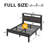 Dilem Bed Frame With LED Light, Industrial Platform Bed With Charging Station, 2-Tier Storage Headboard, No Box Spring Needed, Noise-Free, Strong Support Legs-473642166-473642162