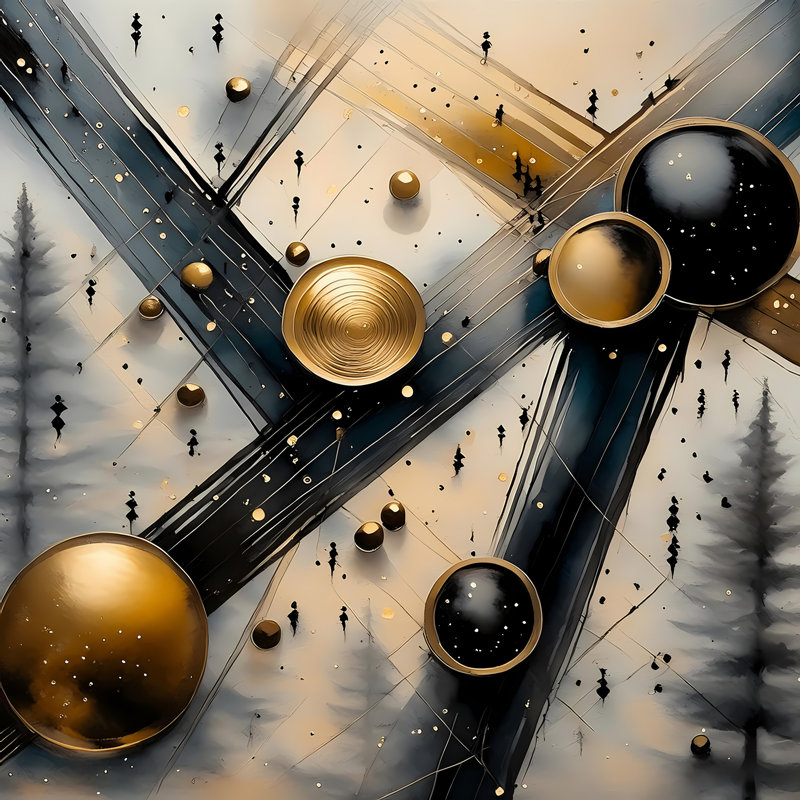 Orbiting Realms, 24" H x 24" W