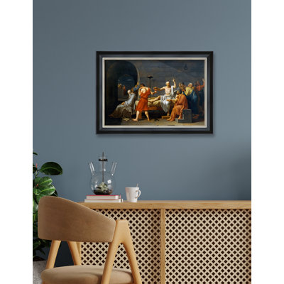 La mort de Socrate par Jacques Louis David, peinture sur toile de coton Classic World Famous
