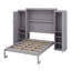 Lit escamotable avec garde-robe et tablette de rangement-1722474248