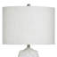 Lampe de table Poly - argent Mali - abat-jour blanc