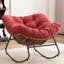 Chaise d'appoint berçante rembourrée Chenille-1979175379