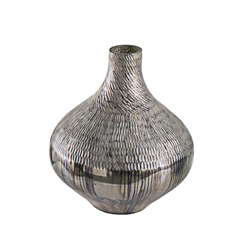 Glass Silver Vase