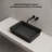 MonBlari 20" X 14" Rectangle Solid Surface Matte Black Vessel Sink-126410562
