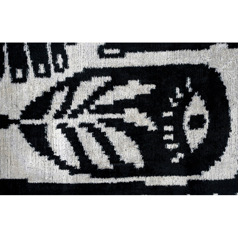 Coussin en velours abstrait