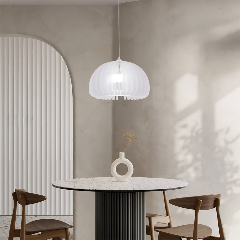 Luminaire suspendu citrouille moderne D40 (blanc)