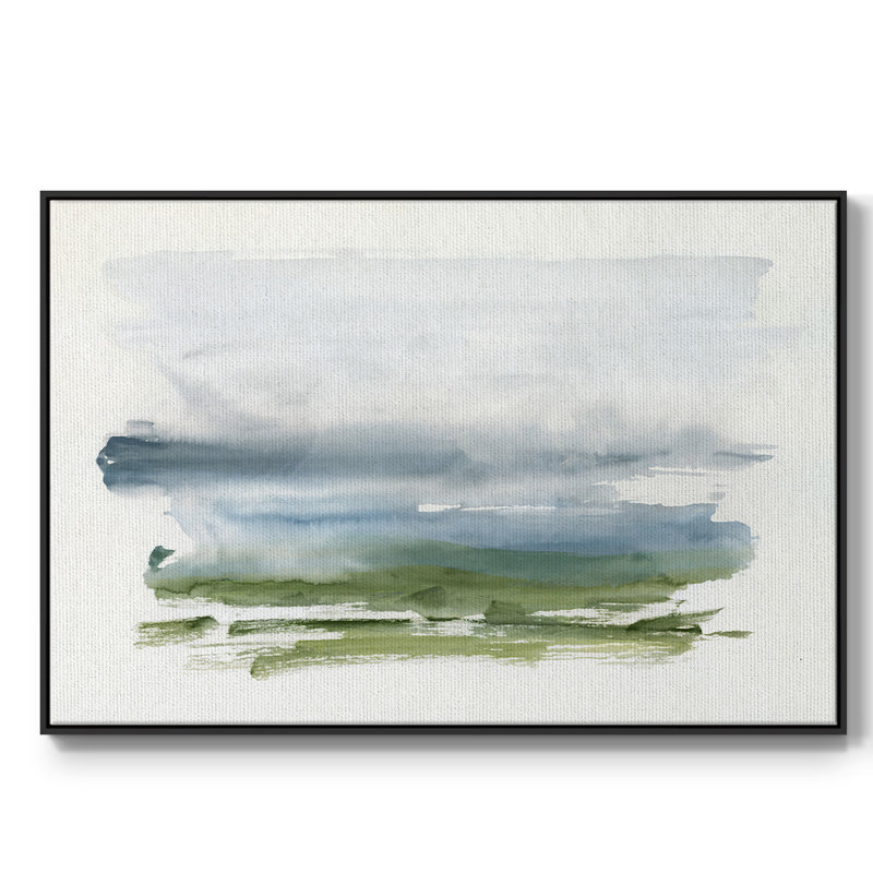 " Coastline Splash III ", Black, 17" H x 25" W x 2" D