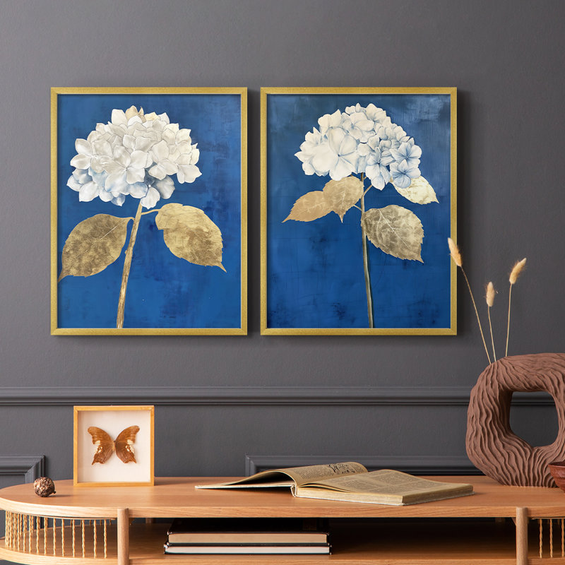 Série FLORAL Lxxxv - reproduction encadrée de qualité supérieure - prête à être accrochée - aucun clou requis - aucun clou requis