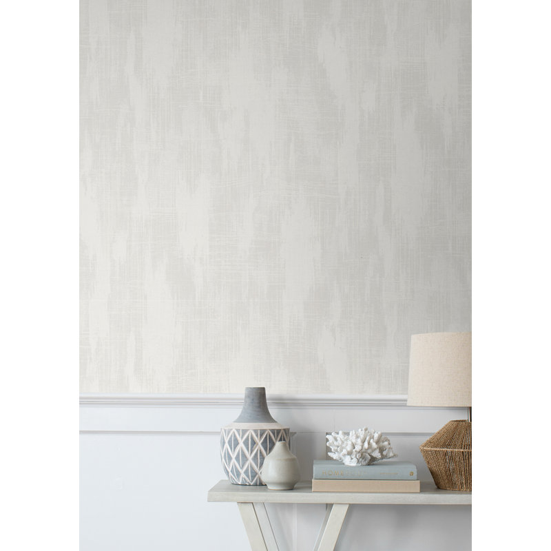 Thompsons 10m x 52.07cm Textured Metallic Finish Paste the Wall Wallpaper Roll, Off White