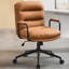 Fauteuil de bureau ergonomique à 2 couches en similicuir rembourré avec pattes en cuir-228900729