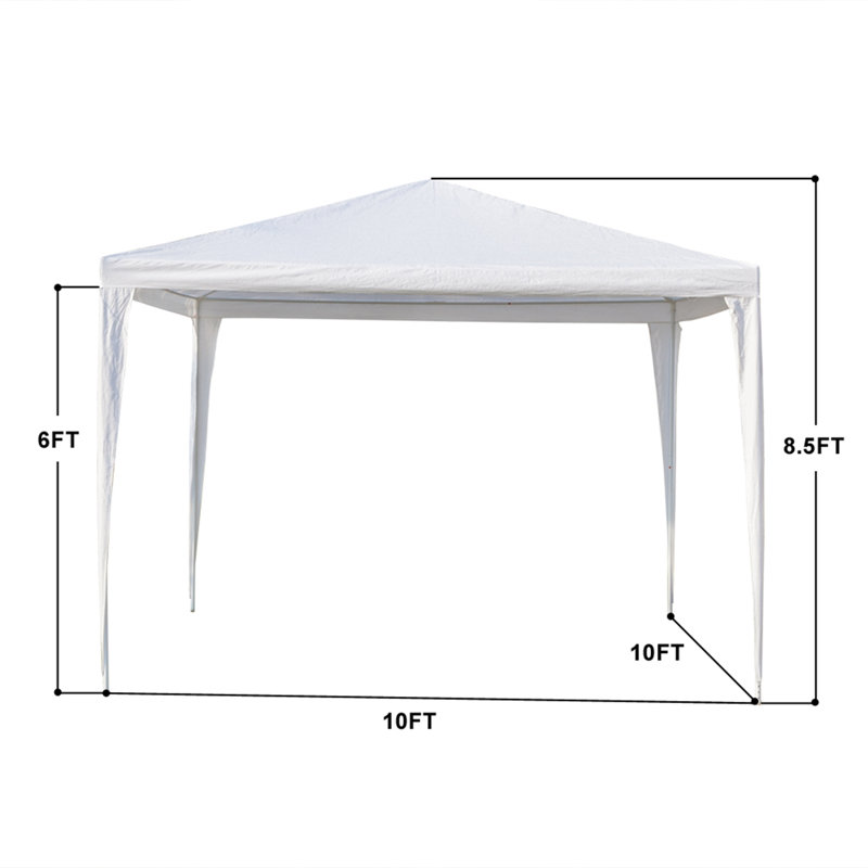 Tente imperméable 3 x 3 m avec tubes en spirale blanc