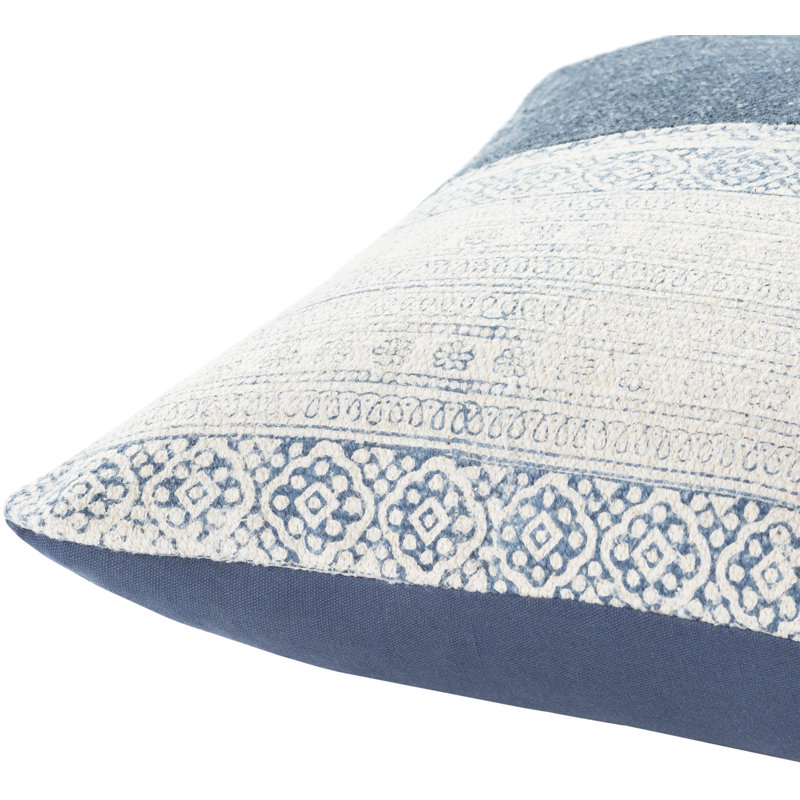 Lola 22" Square Pale Blue Cotton Kids Pillow