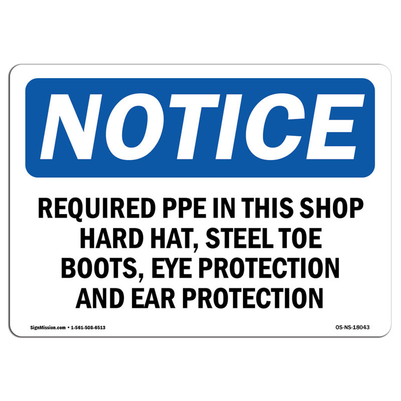 Plaque de protection individuelle requise, H 18 po x l 24 po x P 0,1 po