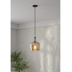 Kettner 9.5" W 1-Light Dimmable Pendant with Hammered Glass 