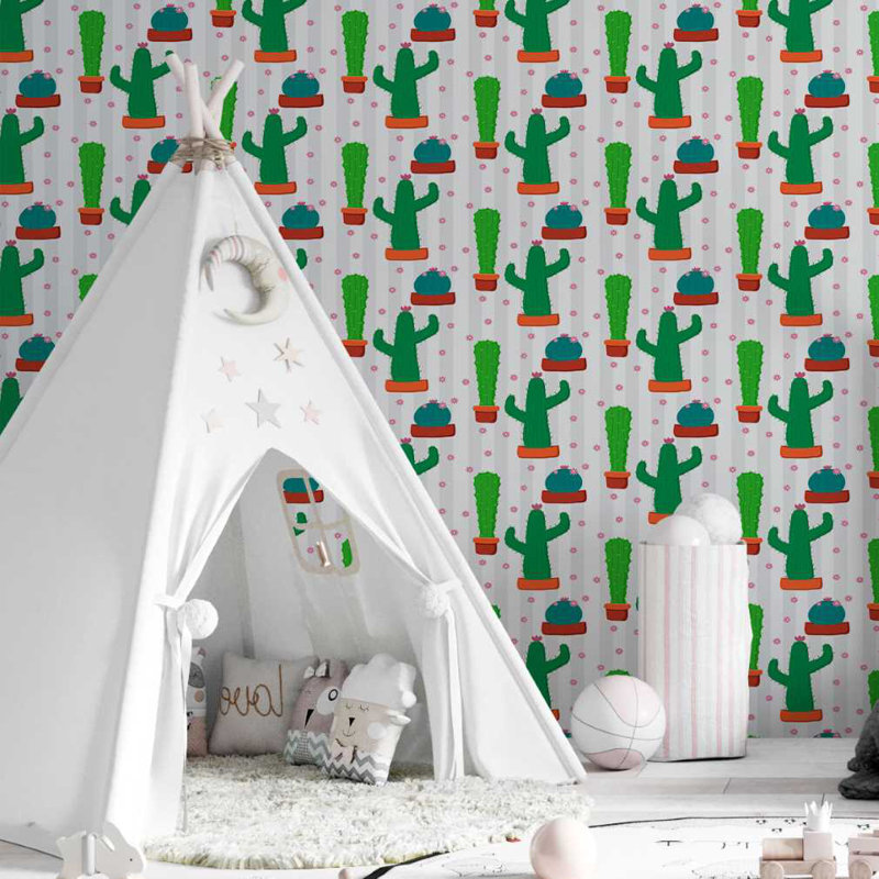 Rouleau de papier peint adhésif Sylvie, L 96 po x l 24 po, Vert