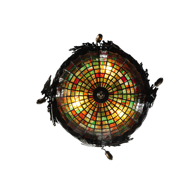 Greenbriar Oak 3 - Light Semi Flush Mount