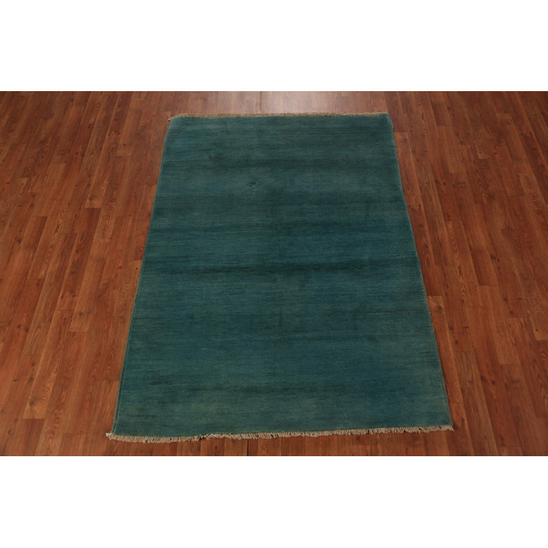 Tapis bleu et vert Gabbeh