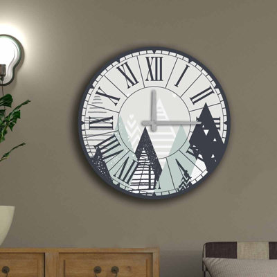 Horloge murale décorative élégante, 19,7 po de diamètre, 100% panneau de fibres à densité moyenne avec une épaisseur de 0,2 po | Nécessite 1 pile AA (non incluse) | Parfait pour la décoration intérieure, l'esthétique moderne et l'élégance intemporelle