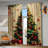 2Pcs Christmas Tree Curtains Window Drapes - Festive Holiday Rod Pocket Panel with Decorated Snowflake Pattern Light Filtering Privacy Enhancing for Living Room Bedroom Home Office Xmas Decoration-786767197