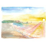 West Coast Beach Waves In New Zealand Dreams Print by Martina Bleichner