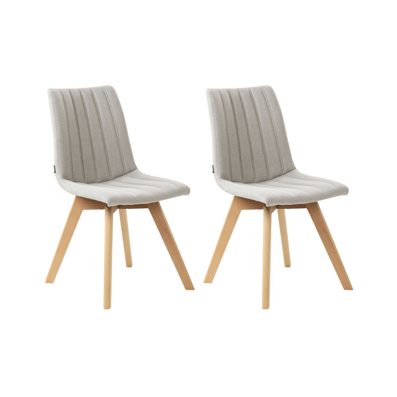 Set of 2 Dining Chairs CALGARY II Fabric , Grey