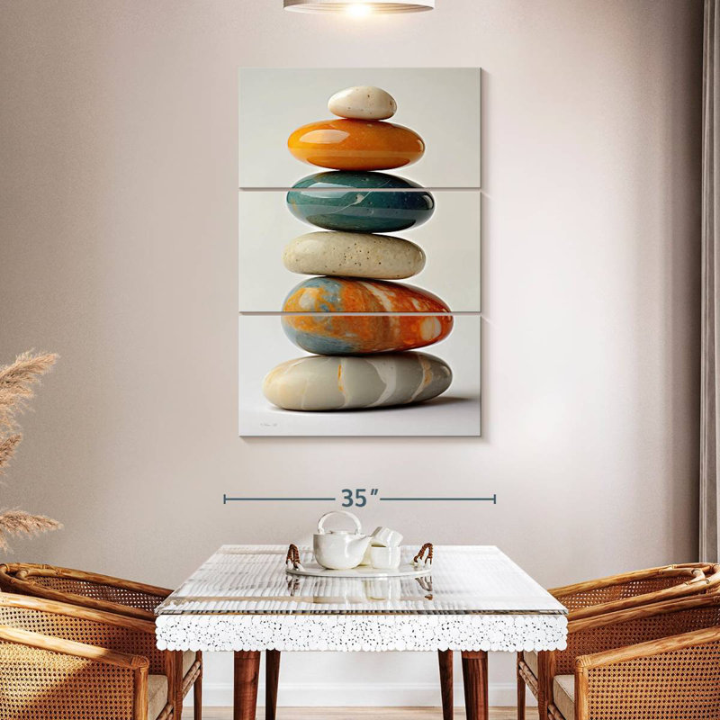 Alvord Serenity Stone Stacks - A Display of Harmony, 50" H x 32" W
