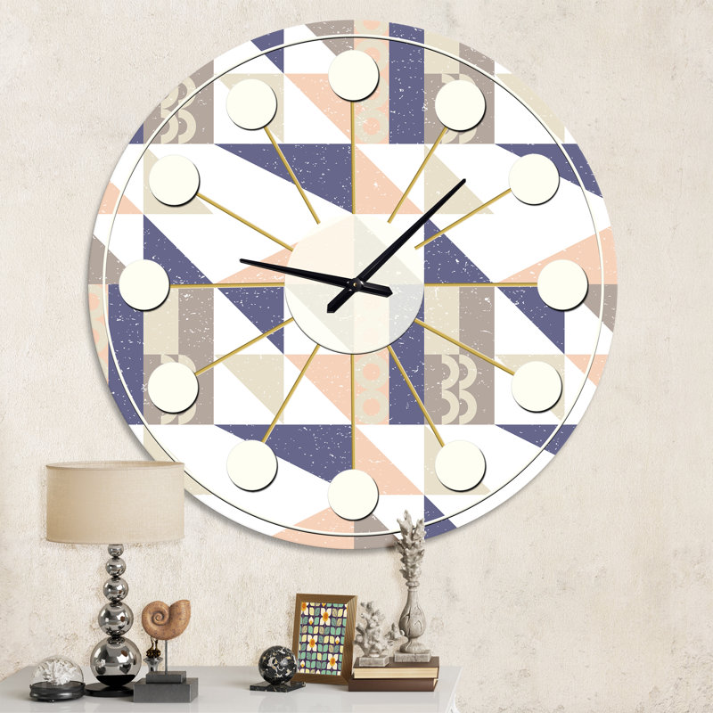 Horloge murale rétro Mid-Century, Moyenne