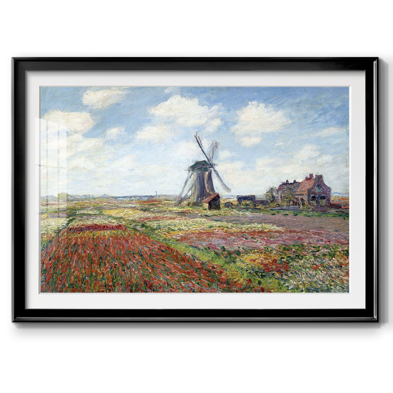Tulipes des Pays-Bas par Monet, H 15 po x l 21 po x P 1,5 po, Noir