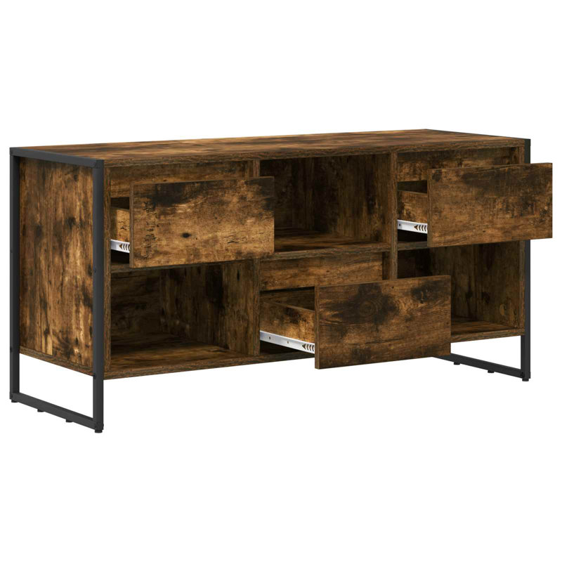 Unfinished TV Stand for TVs up to 43", Smoke Oak