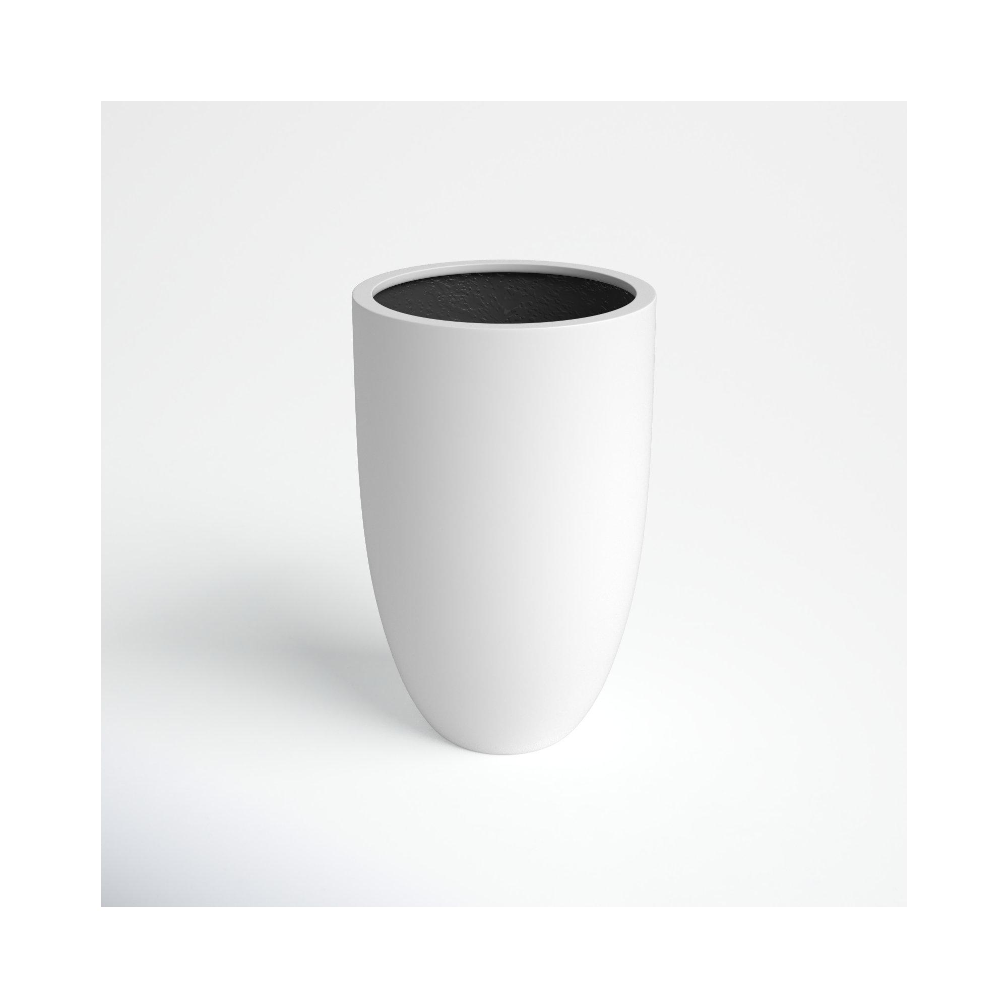 Elbe Handmade Pot Planter, White, 28" H x 20.5" W x 20.5" D