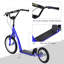 Scooters pour enfants avec 5 ans et plus, finition bleu foncé, trottinette à cadre en acier et conception réglable