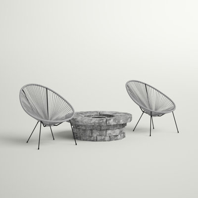 Addyson Round Steel Propane Fire Pit