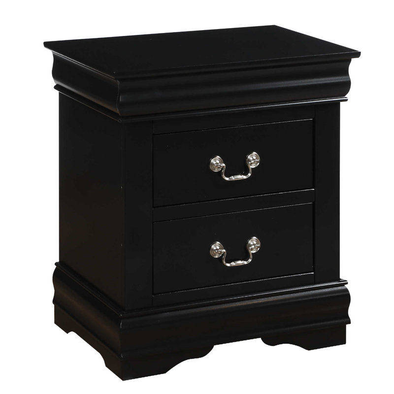 Table de chevet 2 tiroirs Engstrom, Noir
