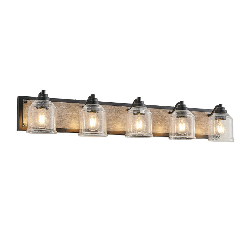 Luminaire de meuble-lavabo Farmhouse, 5 lumières, H 6,7 po x l 40,2 po x P 7,1 po
