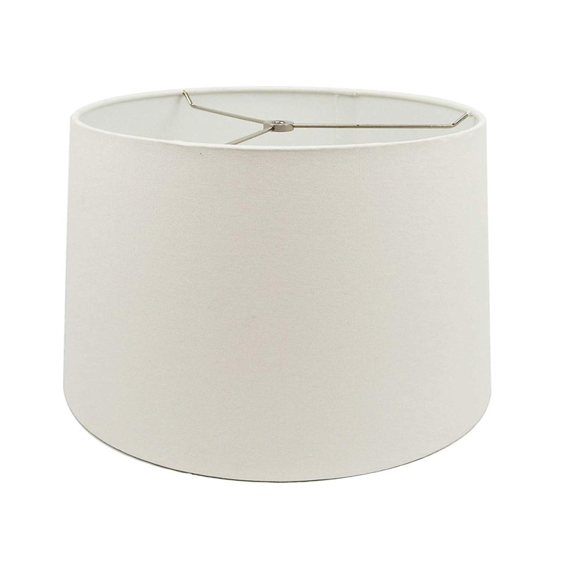10'' H Linen Drum Lamp Shade, 10" H x 13" W x 15" D, White