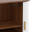 Bar à vin 28 po avec support à vin cannelé, porte-verres et rangement latéral caché-944724620