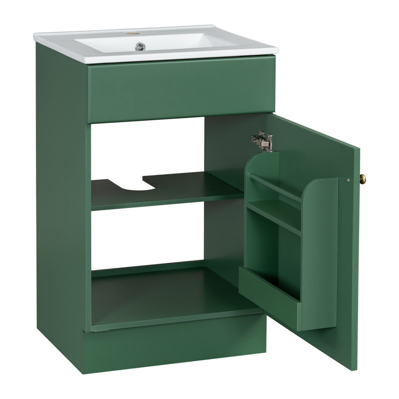 Ensemble de meuble-lavabo simple 20 po, Vert