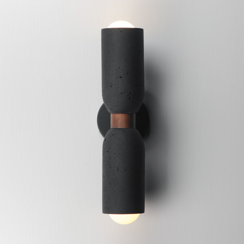 Pompeii-Wall Sconce, Lava / Black