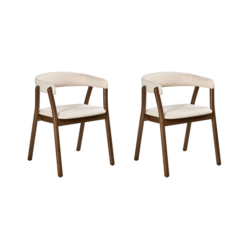 45cm H Fabric Upholstered Upholstered Back Armchair, White