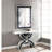 Blakes Glam Rectangular Mirrored Console Table with Faux GemStones Inlay