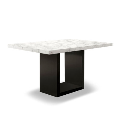 Pentwater Marble Top Solid Wood Base Dining Table
