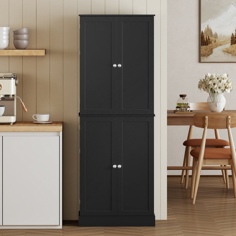 Garde-manger 65 po avec tablettes réglables noir