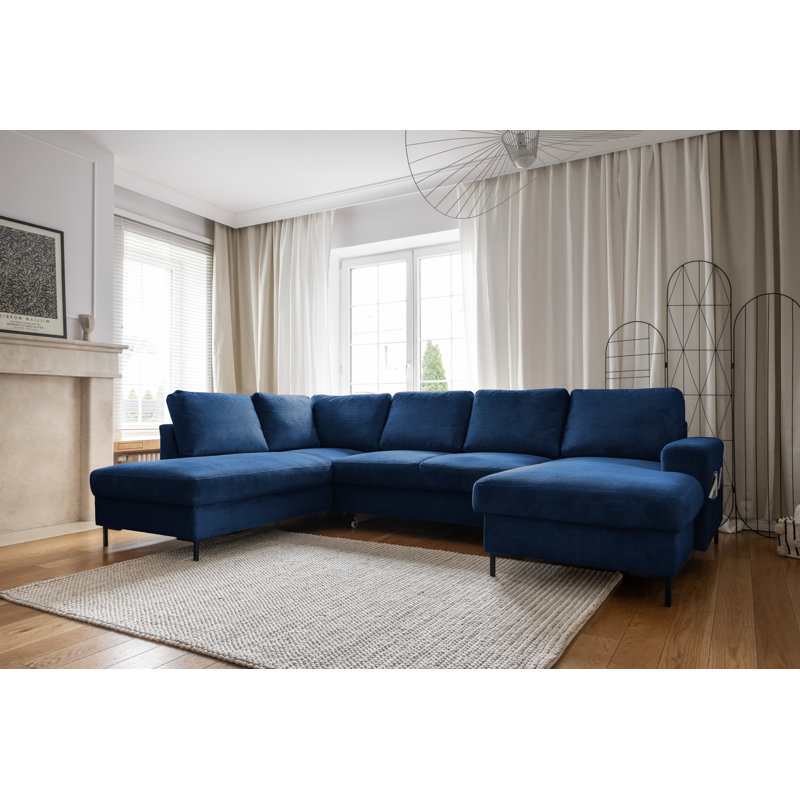 Lofty Lilly 8 seater Corner Sofa Bed, Left Hand Facing, Navy Blue