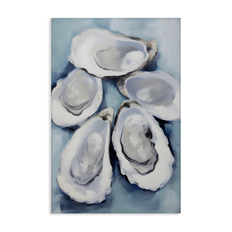 "Cinq coquilles d'huîtres" par Petal Prints Design, H 24 po x l 16 po