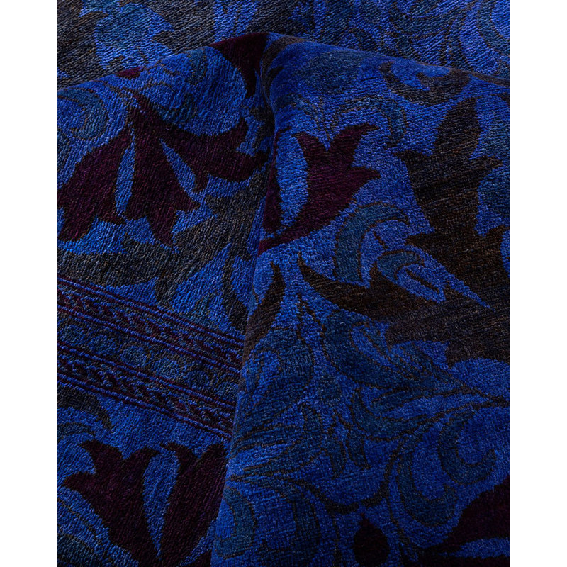 Hollandsworth One-of-a-Kind 12'3" X 9'3" New Age Wool Area Rug Purple