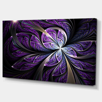 " Glittering Purple Fractal Flower "